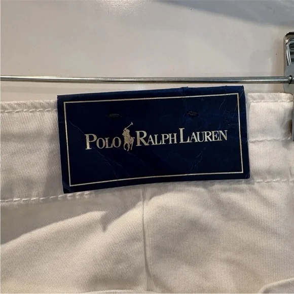 NWT Polo‎ Ralph Lauren White CottonVarsity Pants Men’s Size 40X30